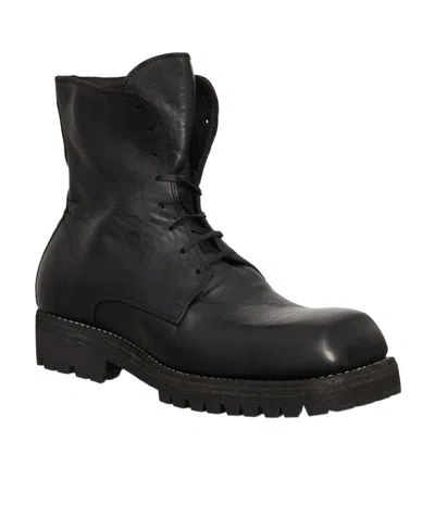 Guidi Lace Up Short Boots In Black