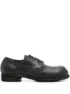 Guidi X Undercover Leather Derby Shoes In Blkt Black