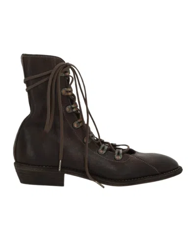 Guidi Lace-up Ankle Boots In Multi
