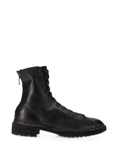 Guidi Lace-up Bikerboots In Black