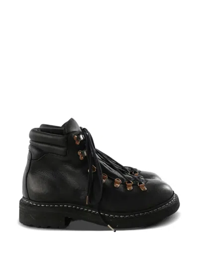 Guidi Lace-up Hiking Boots In Black