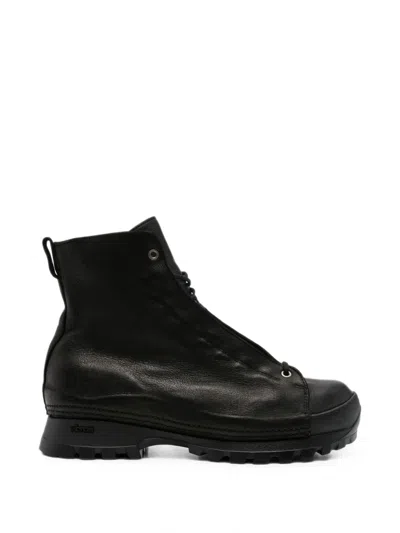 Guidi Lace-up Leather Hiking Boots In Black