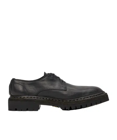 Guidi Lacing Closed Derby Shoes In Black