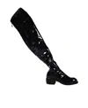 Guidi Laminated Knee-high Leather Boots In Black
