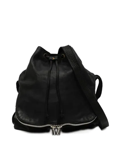 Guidi Leather Shoulder Bag In Black