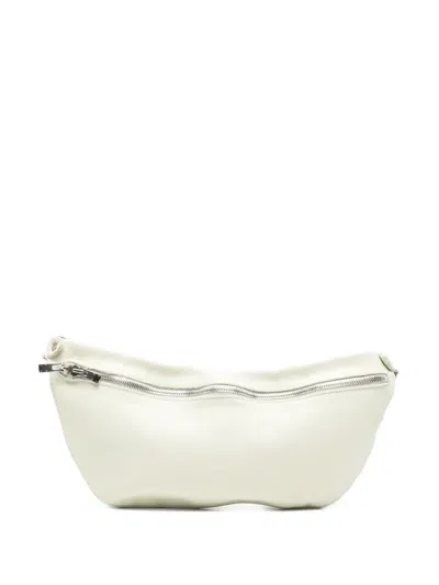 Guidi Leather Belt Bag In White