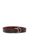Guidi Leather Belt In Red