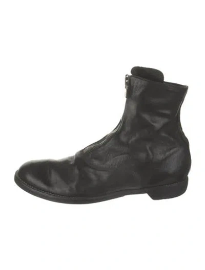 Pre-owned Guidi Leather Boots In Black