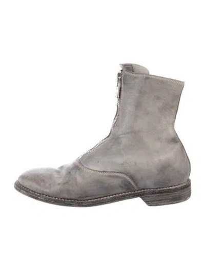Pre-owned Guidi Leather Boots In Grey