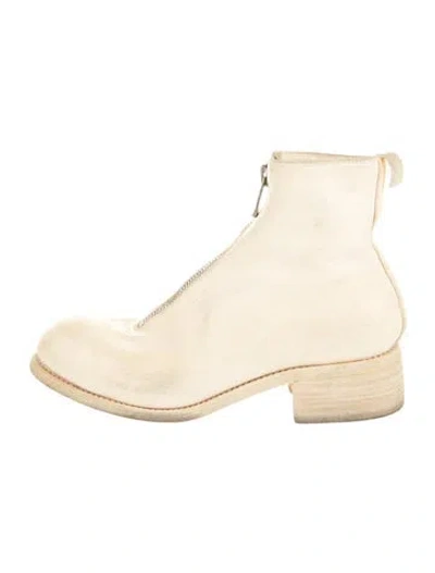 Pre-owned Guidi Leather Boots In Neutrals