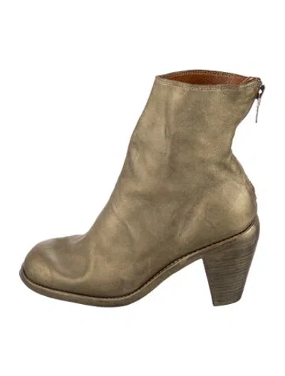 Pre-owned Guidi Leather Boots In Neutrals