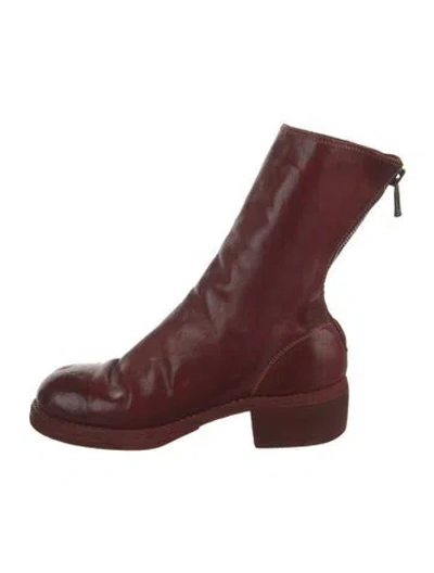 Pre-owned Guidi Leather Boots In Red
