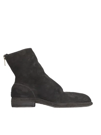 Guidi Back Zip Mid Boot Shoes In Black