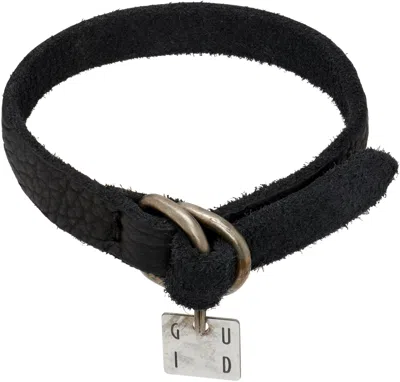 Guidi Leather Bracelet In Burgundy