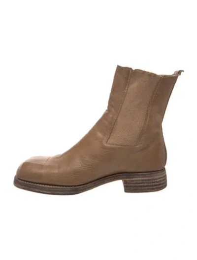 Pre-owned Guidi Leather Chelsea Boots In Brown