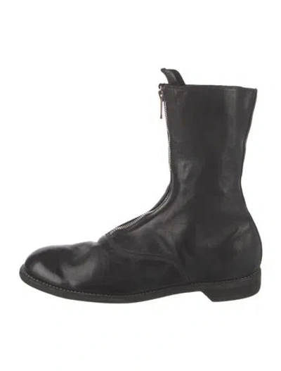 Pre-owned Guidi Leather Combat Boots In Black