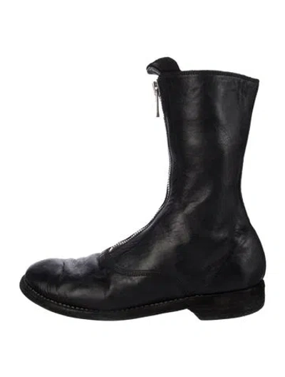 Pre-owned Guidi Leather Combat Boots In Black