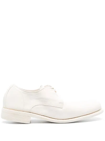 Guidi Tonal Lace-up Shoes In White