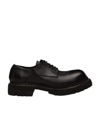 Guidi Leather Lace-up Shoes In Black