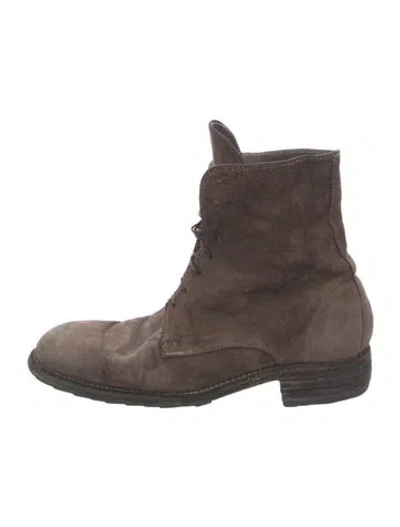 Pre-owned Guidi Leather Lace-up Boots In Brown