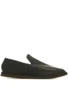 Guidi Leather Loafers In Gray