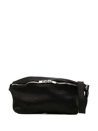 Guidi Leather Messenger Bag In Black