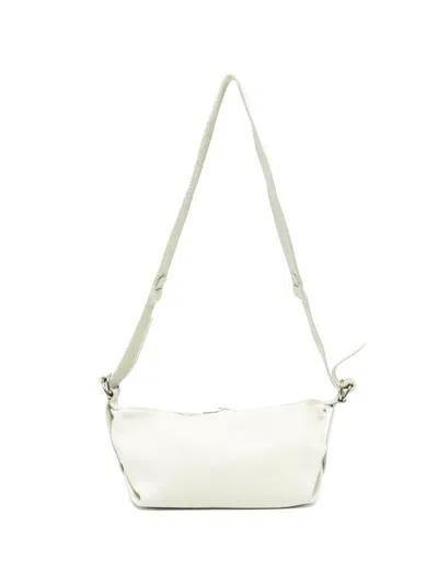 Guidi Leather Messenger Bag In White