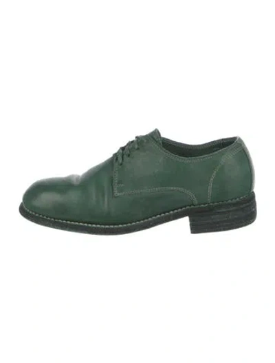 Pre-owned Guidi Leather Oxfords In Green