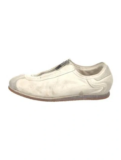 Pre-owned Guidi Leather Printed Sneakers In Neutral