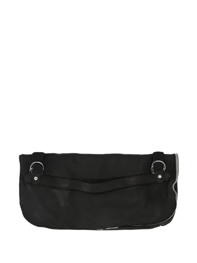 Guidi Leather Shoulder Bag In Black