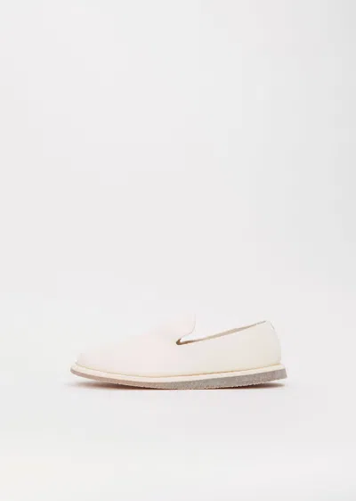 Guidi Leather Slip On Loafer In White