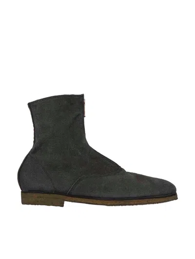 GUIDI GUIDI LINEN BOOTS WITH FRONT ZIP