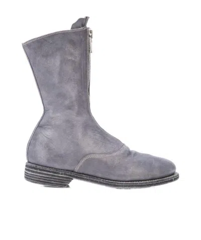 Guidi Logo Short Boots In Gray