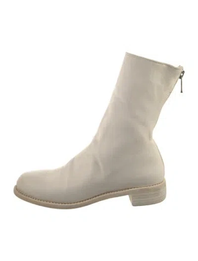 Pre-owned Guidi M88 Leather Moto Boots In Neutral