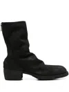 Guidi Men Back Zip Mid Boot In Black