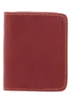 Guidi Elegant Red Kangaroo Leather Wallet With Card Slots In Red