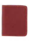 Guidi Elegant Red Kangaroo Leather Wallet With Card Slots In Red