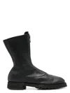 Guidi Men's Front Zip Army Boots In Black