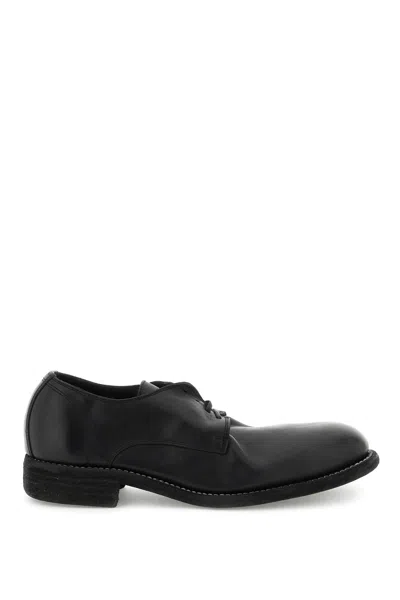 Guidi Moma Leather Lace-ups In Nero