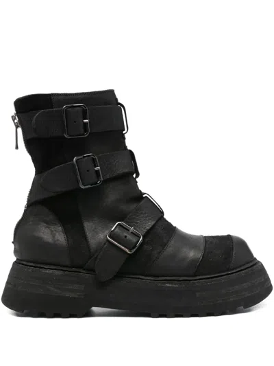 Guidi Multi-strap Boots In Black