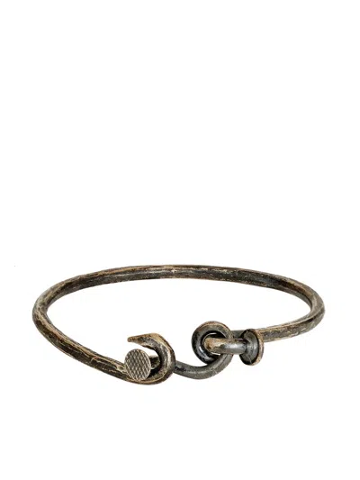 Guidi Nail Twisted Bracelet In Gold
