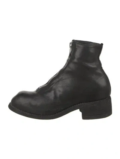Pre-owned Guidi Pl1 Leather Boots In Black