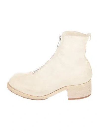 Pre-owned Guidi Pl1 Leather Boots In Neutrals