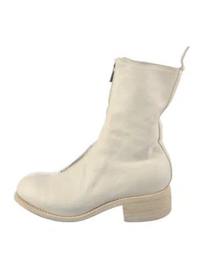 Pre-owned Guidi Pl2 Leather Boots In White