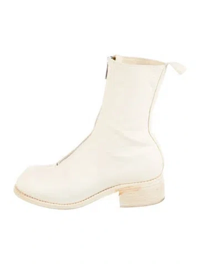 Pre-owned Guidi Pl2 Leather Combat Boots In Neutral