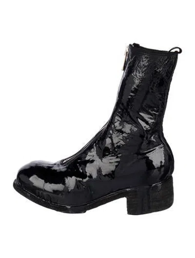 Pre-owned Guidi Pl2 Ltxb Leather Boots In Black