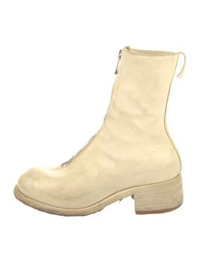 Pre-owned Guidi Pl2 Palombaro Leather Boots In Neutral