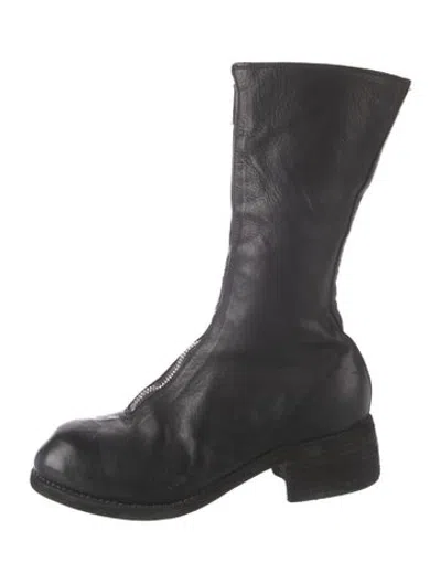 Pre-owned Guidi Pl9 Leather Boots In Black
