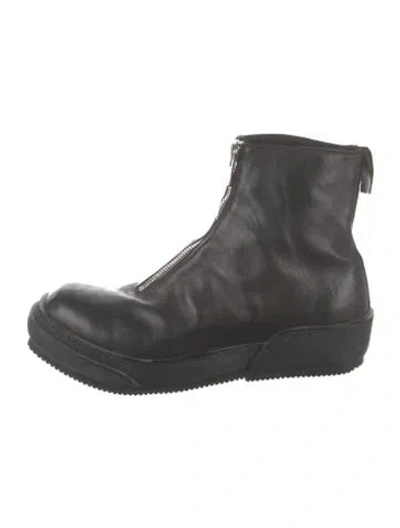 Pre-owned Guidi Pls Leather Boots In Black