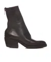 Guidi Pointed Short Boots In Black